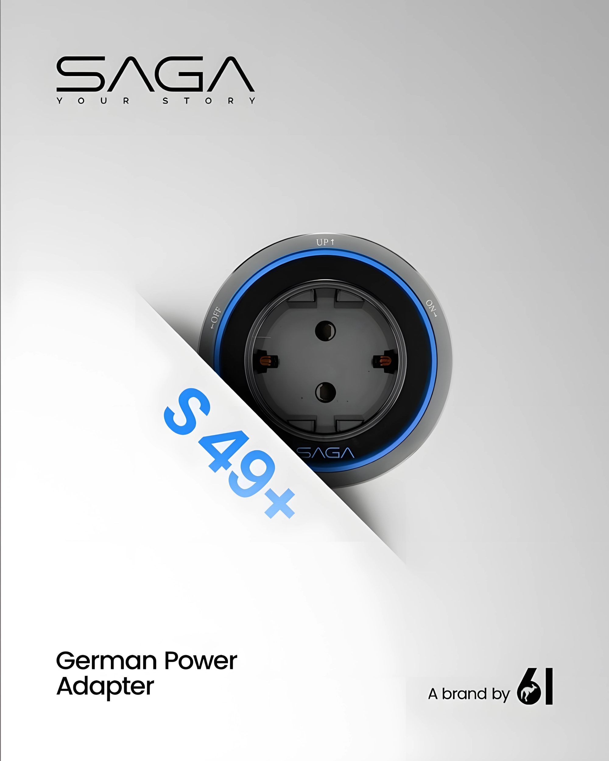 SAGA German Schuko Adaptor (S49+)